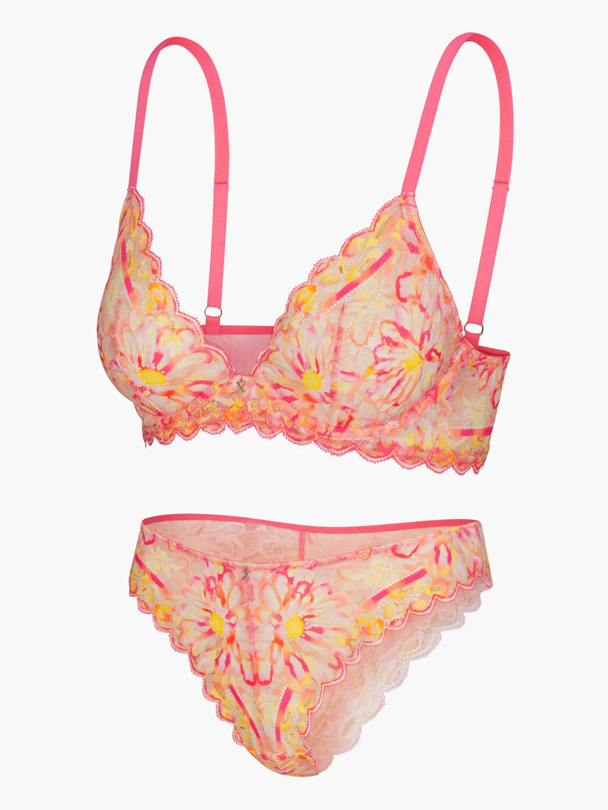 SUNRAY LACE PLUNGA BRA 2-PICECE SET